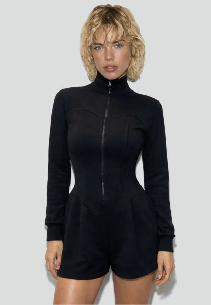 Комбинезон из футера на молнии